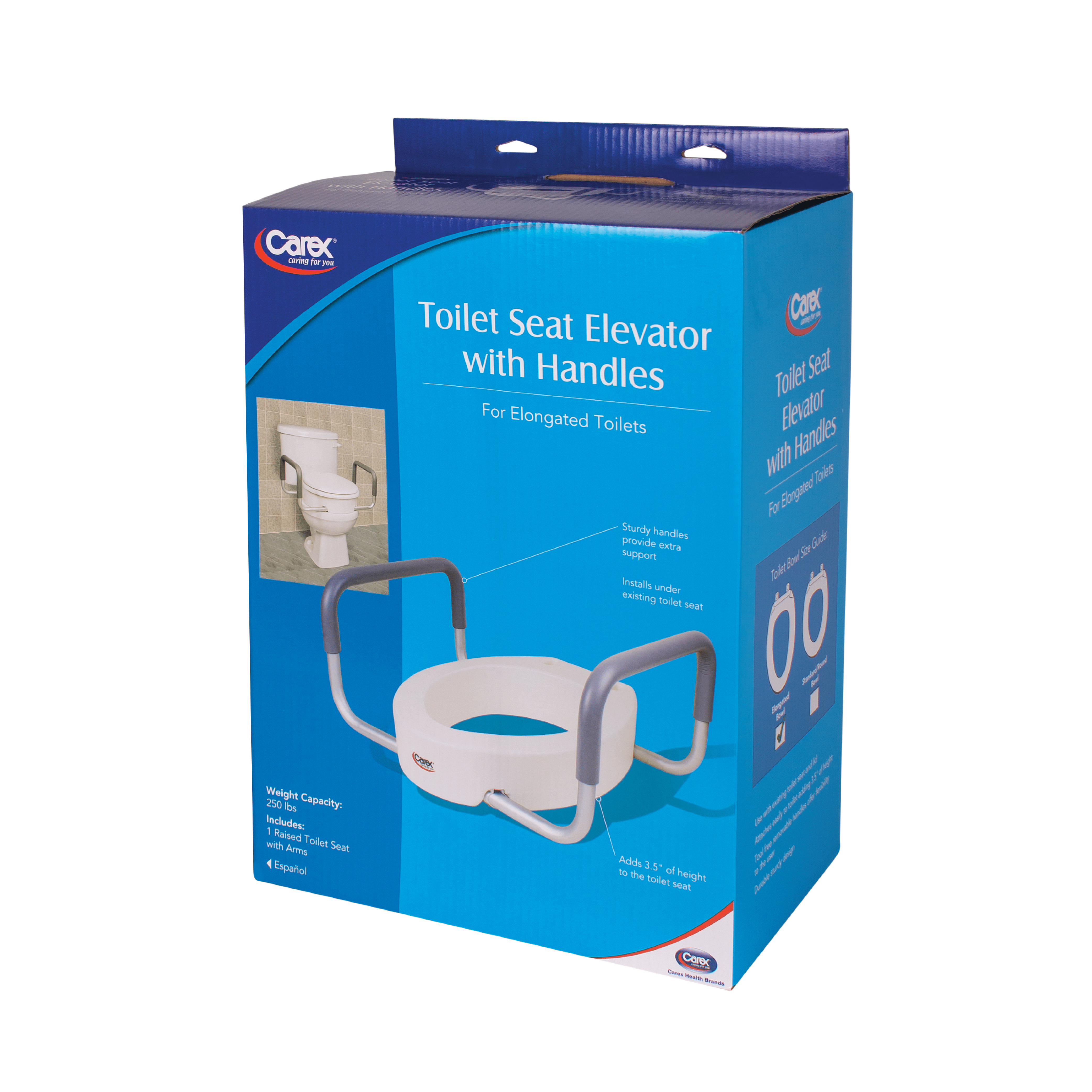 Carex Toilet Seat Elevator with Removable Arms