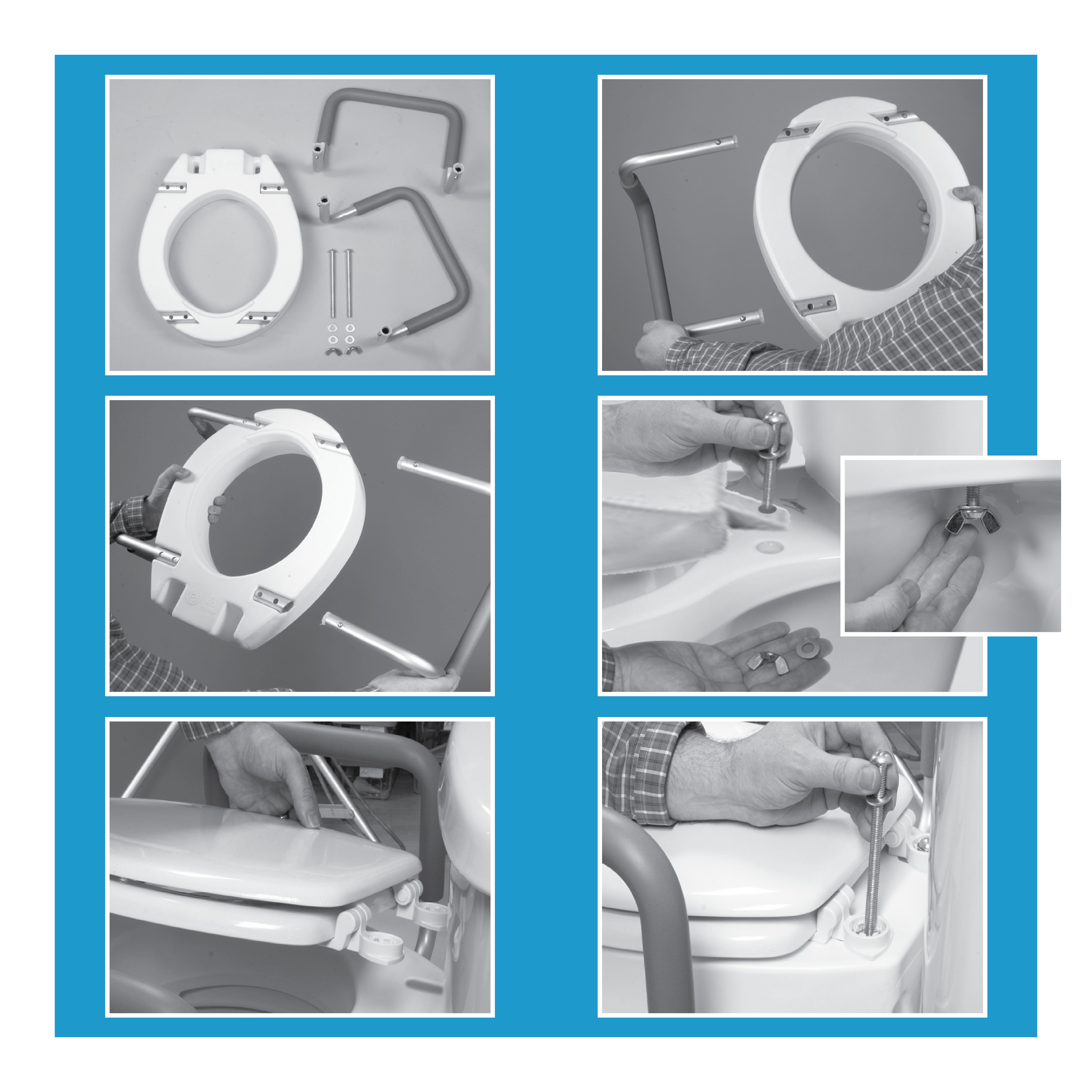Carex Toilet Seat Elevator with Removable Arms