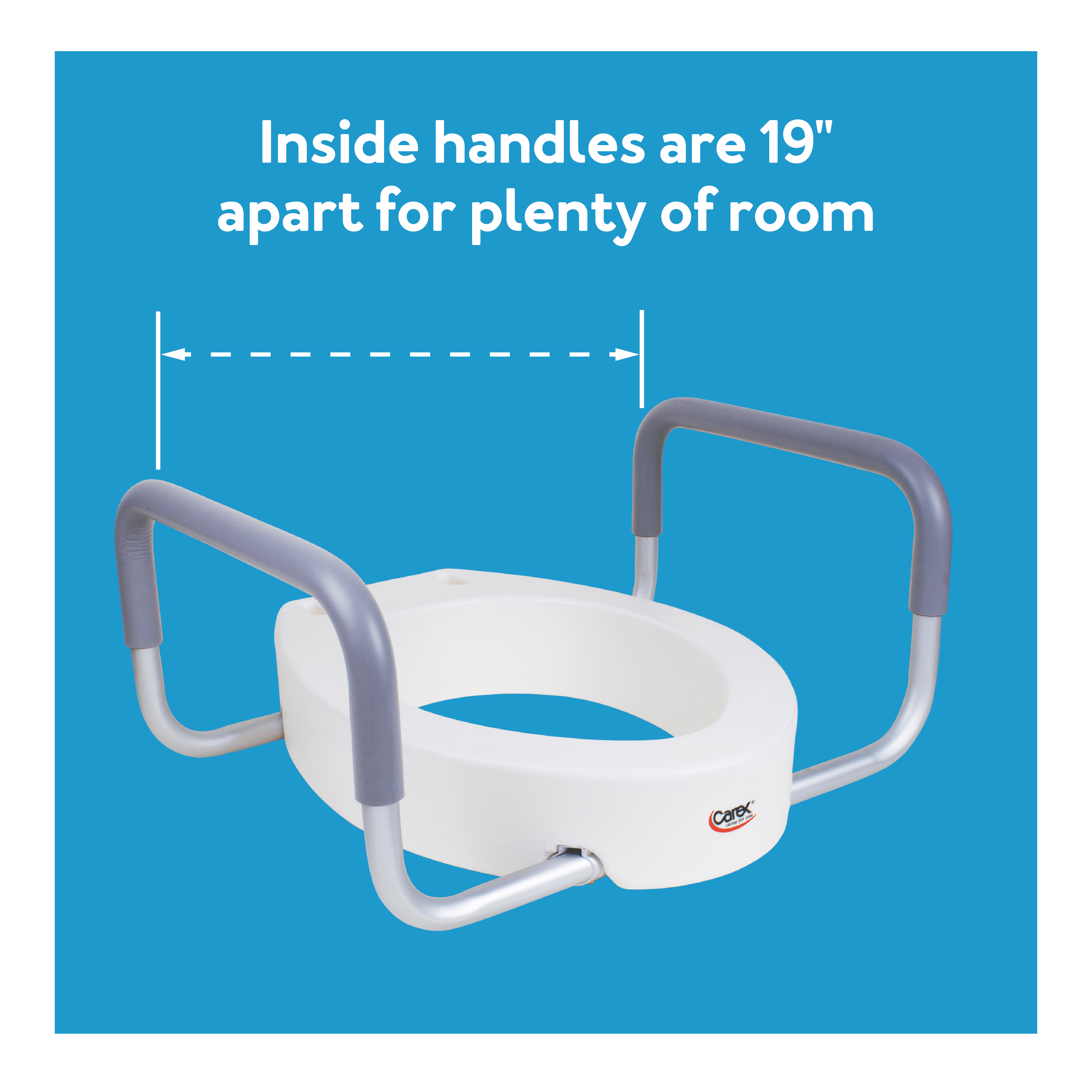 Carex Toilet Seat Elevator with Removable Arms