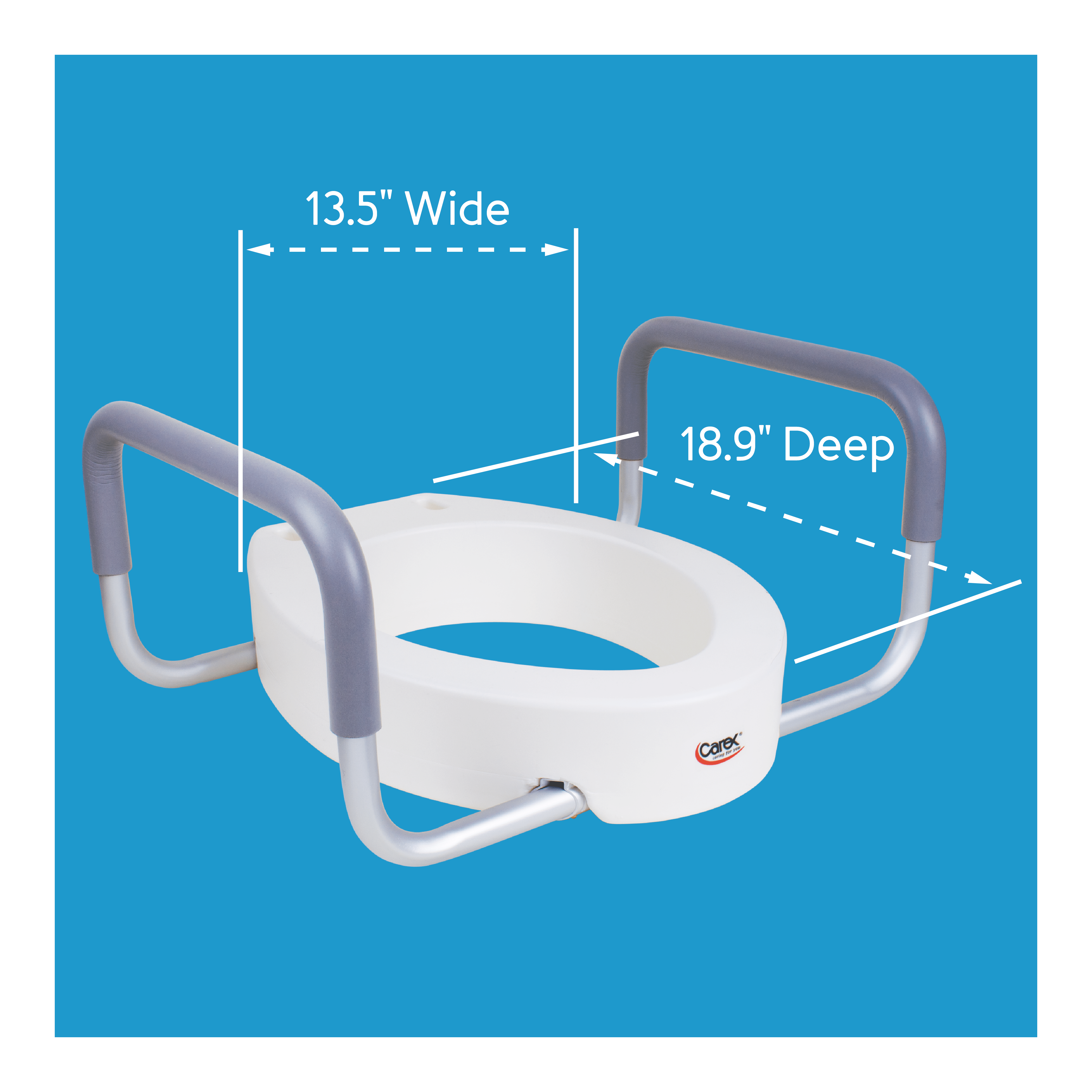 Carex Toilet Seat Elevator with Removable Arms