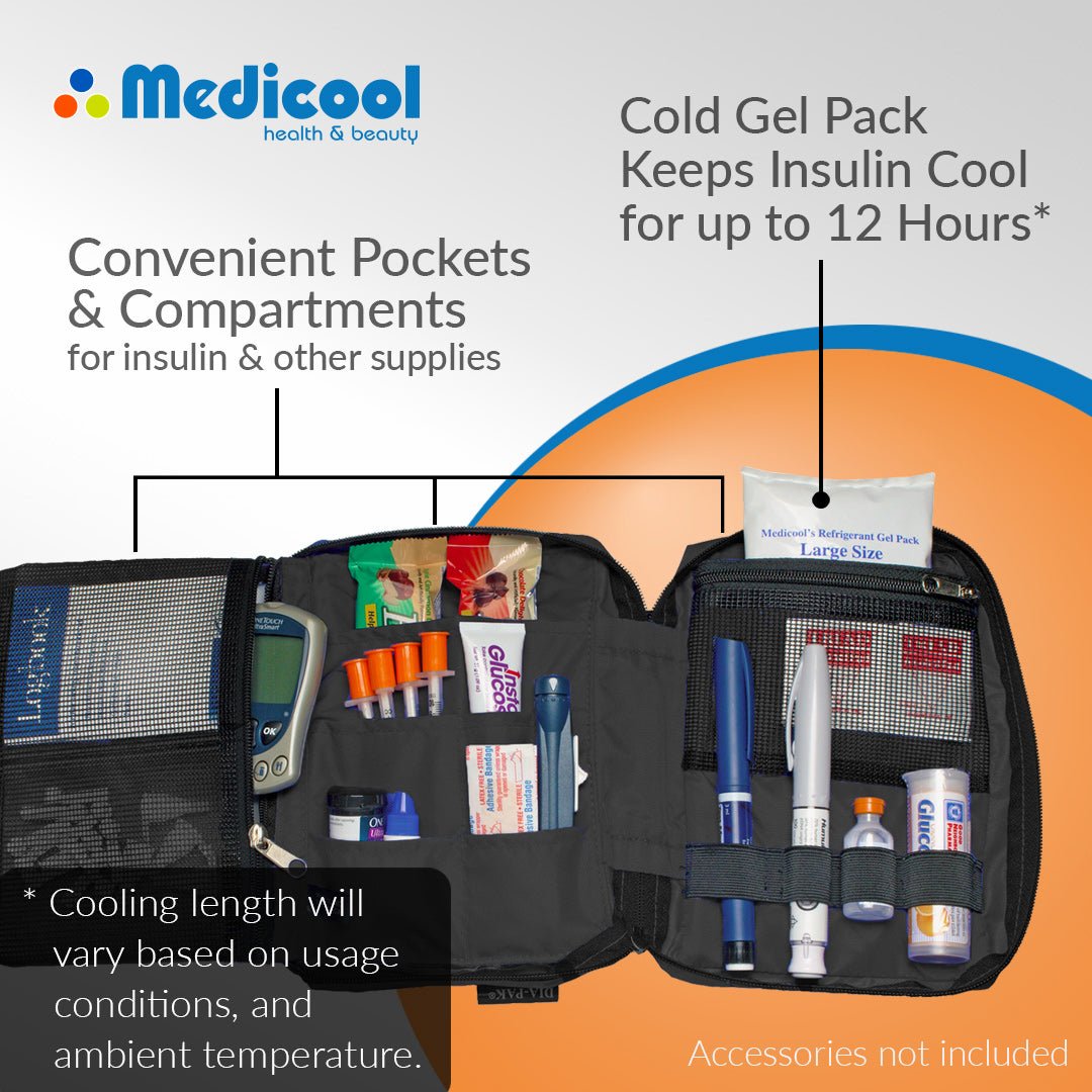 Medicool Dia-Pak Deluxe Diabetic Organizer 2.5in X 6in X 8in