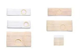Nu-Form Regular Elastic, Beige, Right Side Stoma Location, Large, 7", Prolapse Support, 3" Double Layer Auxiliary Belt (Non-Returnable) - Ea/1 - Home Health Store Inc