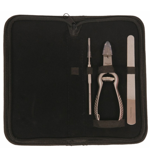 3 Piece Foot Care Kit, Reusable with Ingrown Nail File & Flat File, Sterile