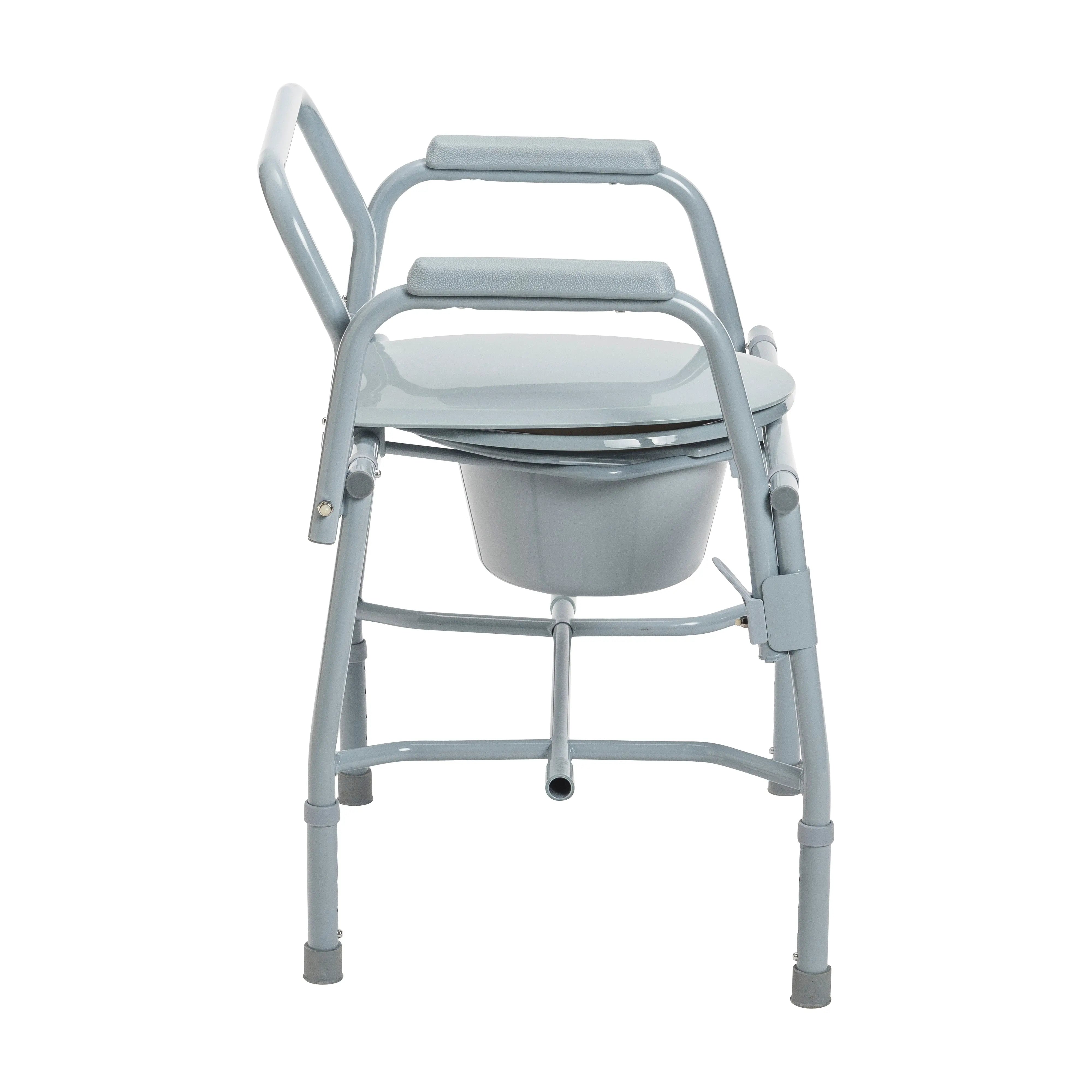 Steel Drop Arm Bedside Commode with Padded Arms - Home Health Store Inc