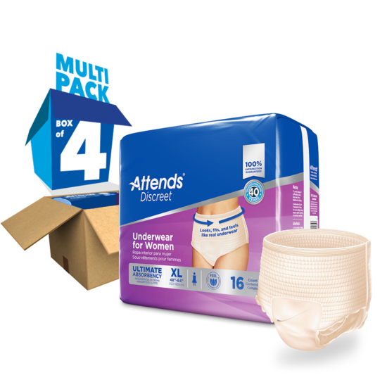 Attends Discreet Women's Underwear, X-Large