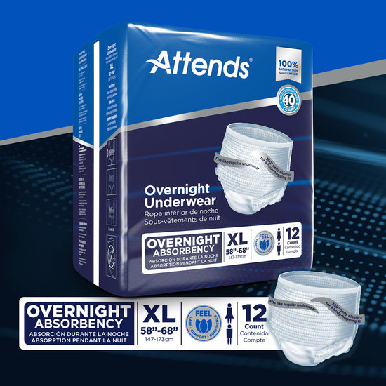 Attends Overnight Underwear, X-Large