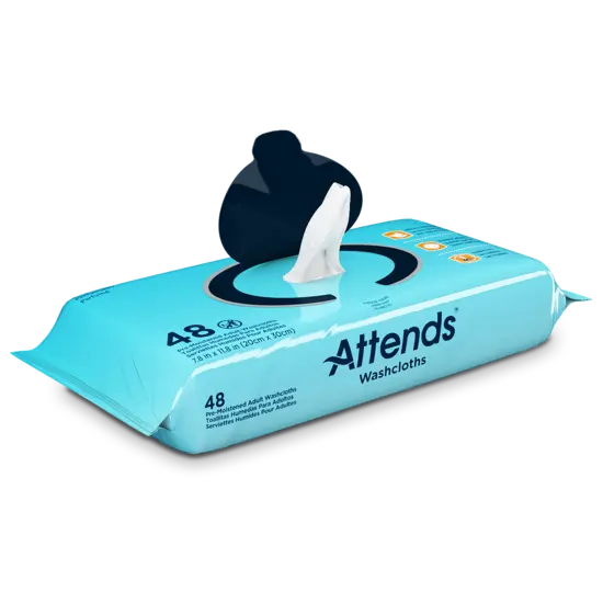 Attends Washcloths, Scented, - 36 Bags Of 48 - Home Health Store Inc