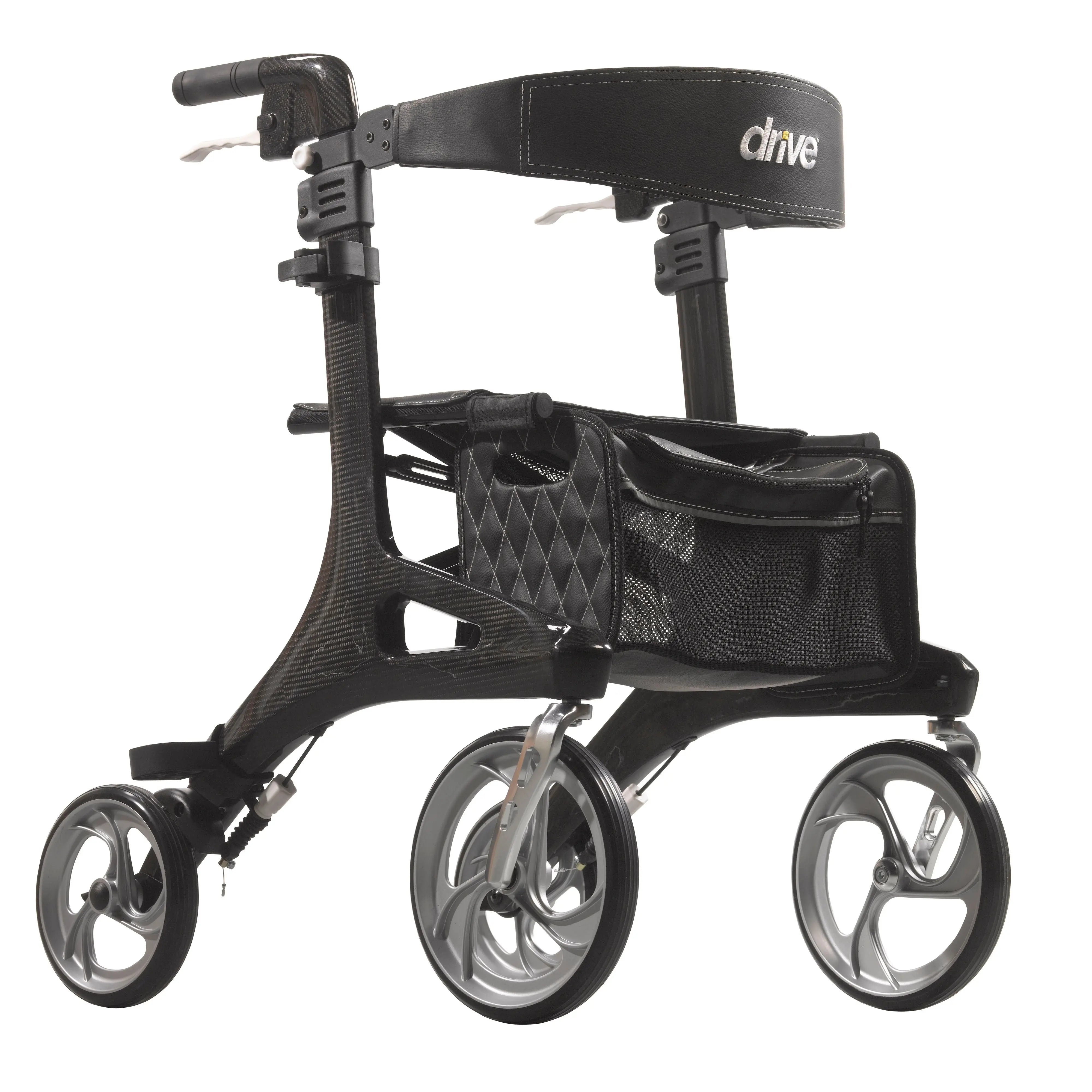 Nitro Elite CF Carbon Fiber Rollator Rolling Walker, Black - Home Health Store Inc