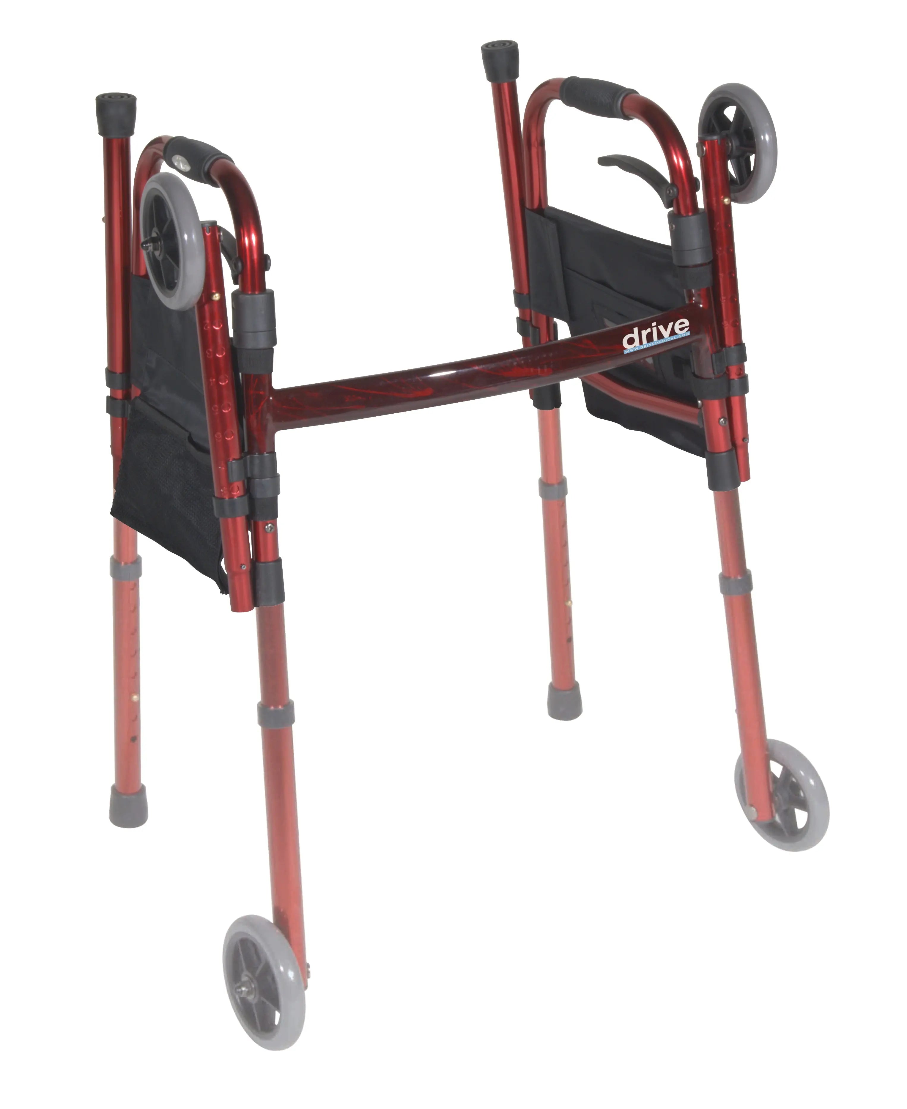 Portable Folding Travel Walker with 5" Wheels and Fold up Legs - Home Health Store Inc