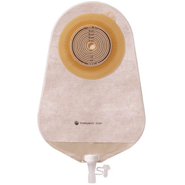 Assura® One-Piece Urostomy Pouch , Transparent 10-1/2" (27cm), Convex, Stoma Opening 5/8" - 1-3/4" (15mm - 43mm) - Box of 10