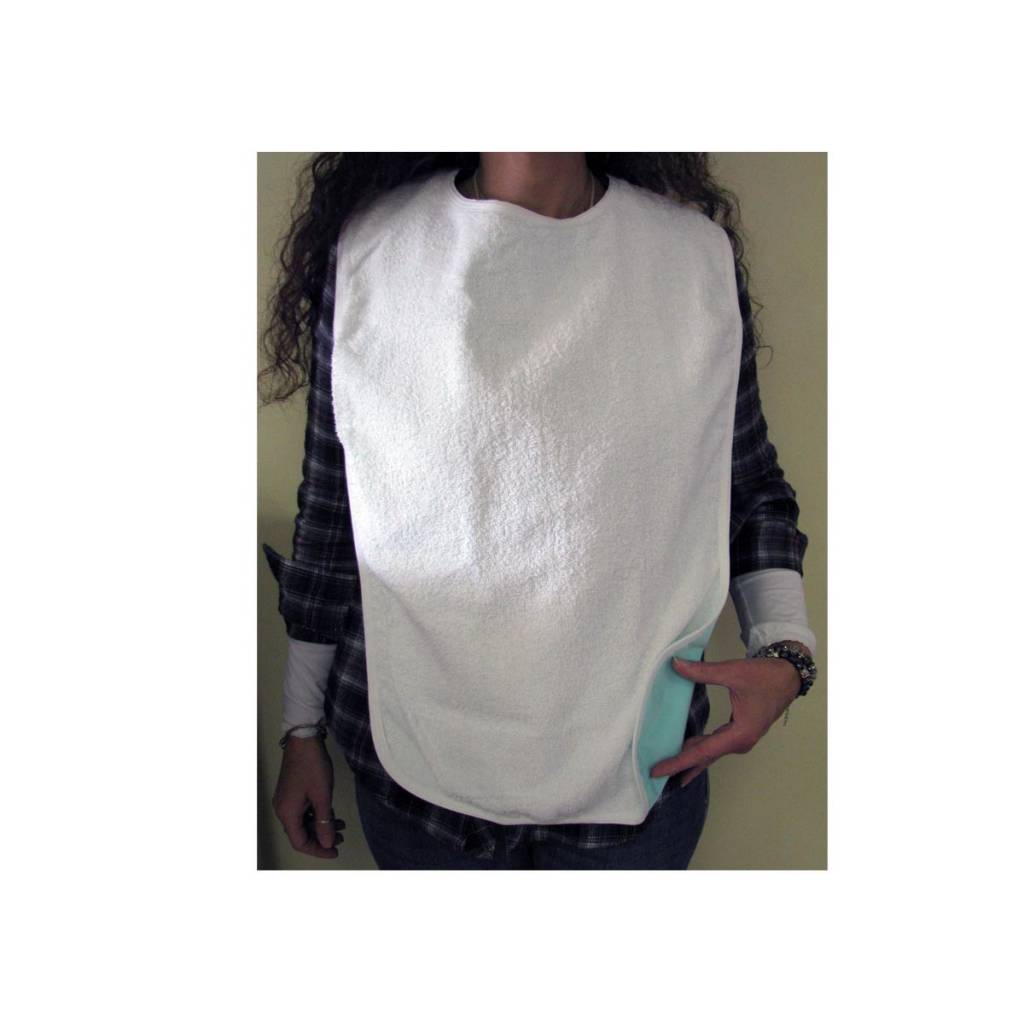 Terry Cloth Clothing Protector, Vinyl Backed - Home Health Store Inc