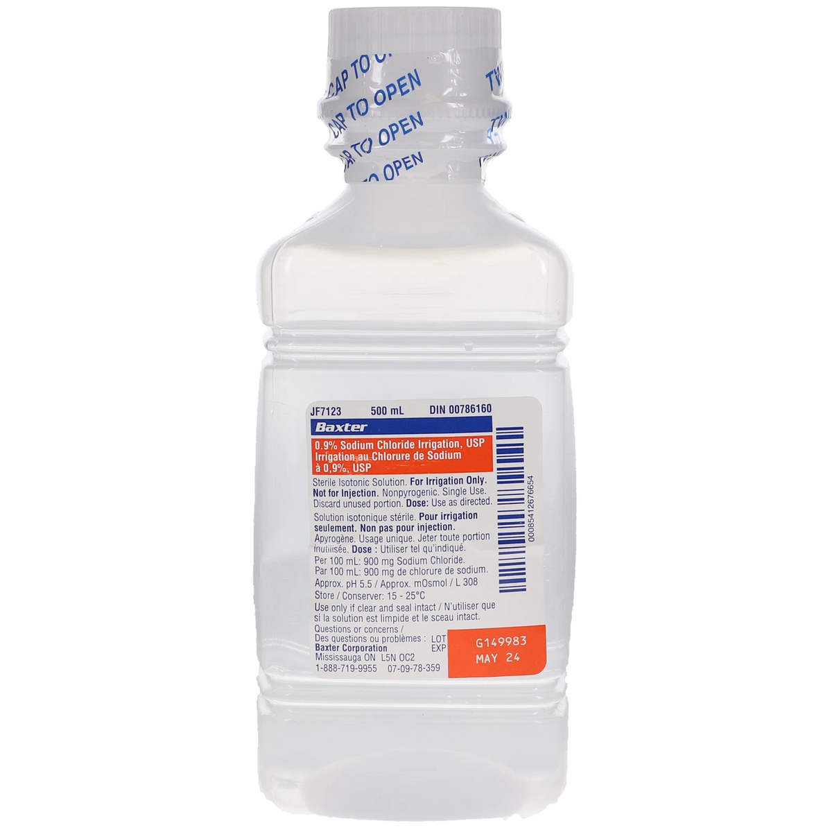 Baxter 0.9% Sodium Chloride for Irrigation 500ml