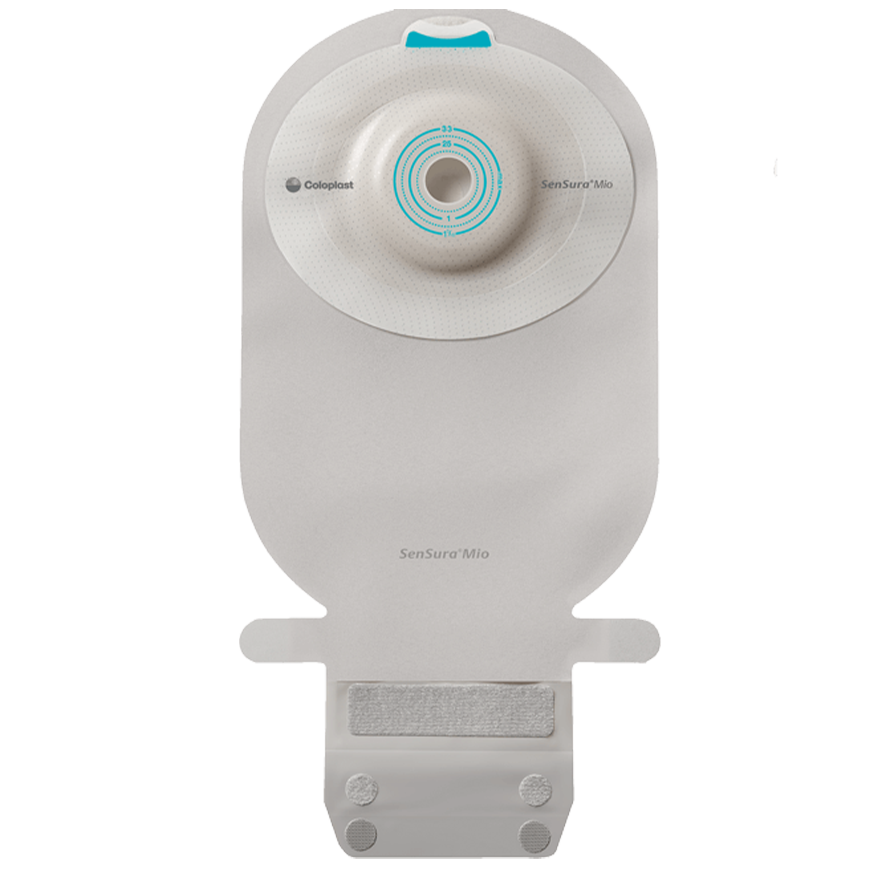 Sensura Mio 1pc Drain Pouch w/ Easiclosed Wide Maxi (11") Soft Convex Pre-Cut 21mm w/ Window