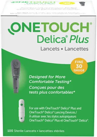 BX/100 ONETOUCH DELICA PLUS LANCETS 30G