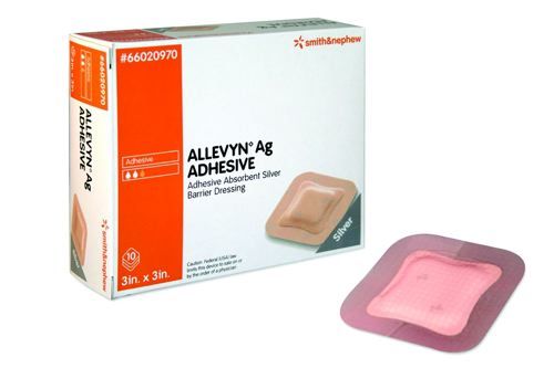 Allevyn Ag Adhesive Dressing, Size 17.5cm X 17.5cm - Box Of 10