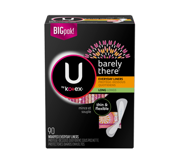 PKG/90 U by KOTEX® Barely There Long Big Pak - Home Health Store Inc