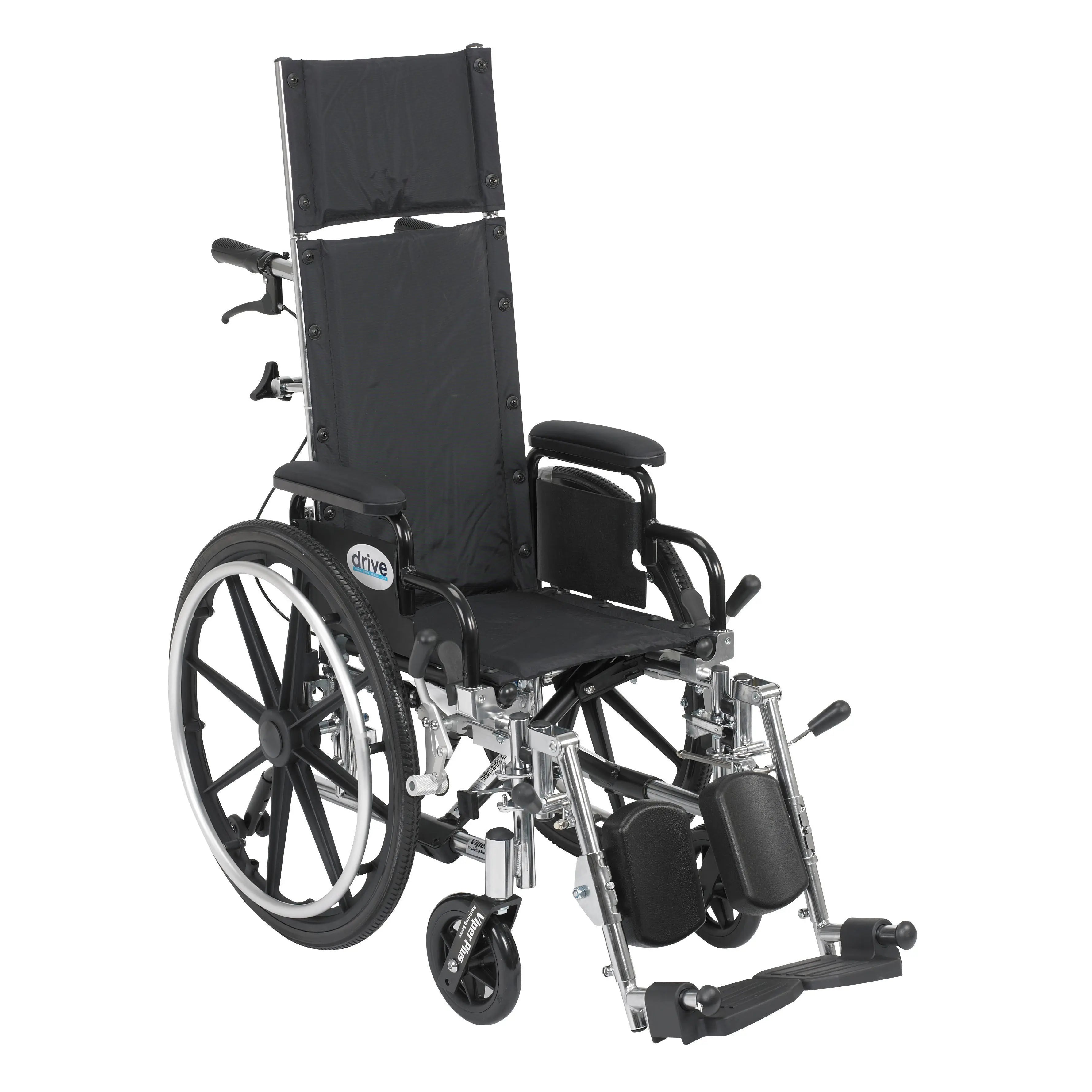 Viper Plus Light Weight Reclining Wheelchair with Elevating Leg rest and Flip Back Detachable Arms - Home Health Store Inc