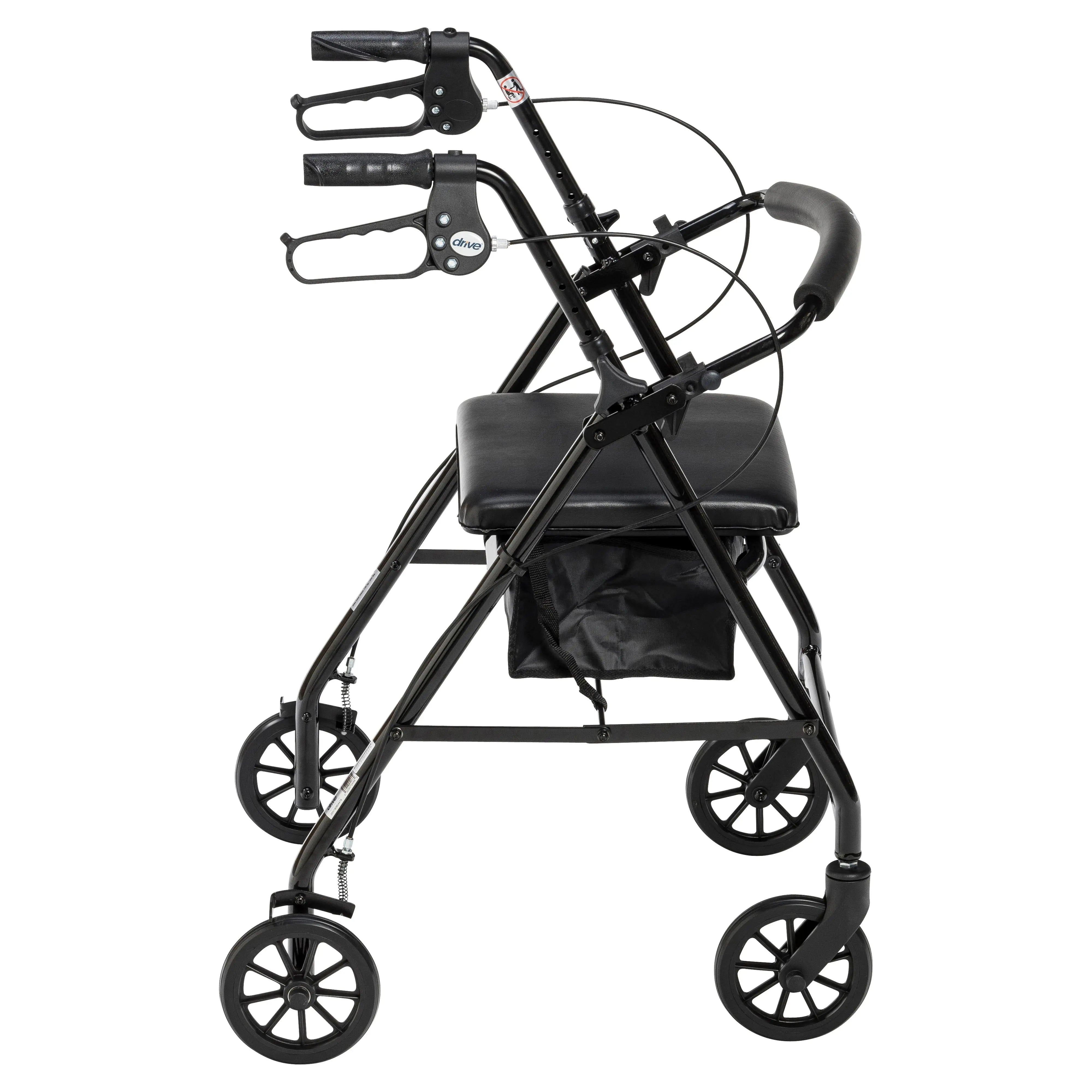 Rollator Rolling Walker with 6" Wheels, Fold Up Removable Back Support and Padded Seat - Home Health Store Inc