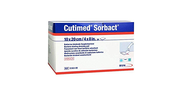 Cutimed Sorbact Hydroactive Antimicrobial Dressing 14cm X 24cm (Pad 1cm X 2cm) - Box Of 10 - Home Health Store Inc