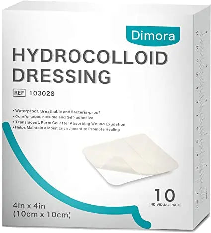Alginate Hydrocolloid Dressing 4"X4" Sterile Maintains Optimal Moist Wound Healing Environment - Box Of 5 - Home Health Store Inc