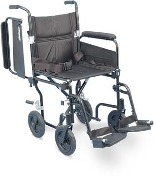 AMG 700-846 EA/1 AIRGO COMFORT-PLUS LIGHTWEIGHT TRANSPORT CHAIR, W/ DETACHABLE FLIP BACK ARM REST, 19IN SEAT