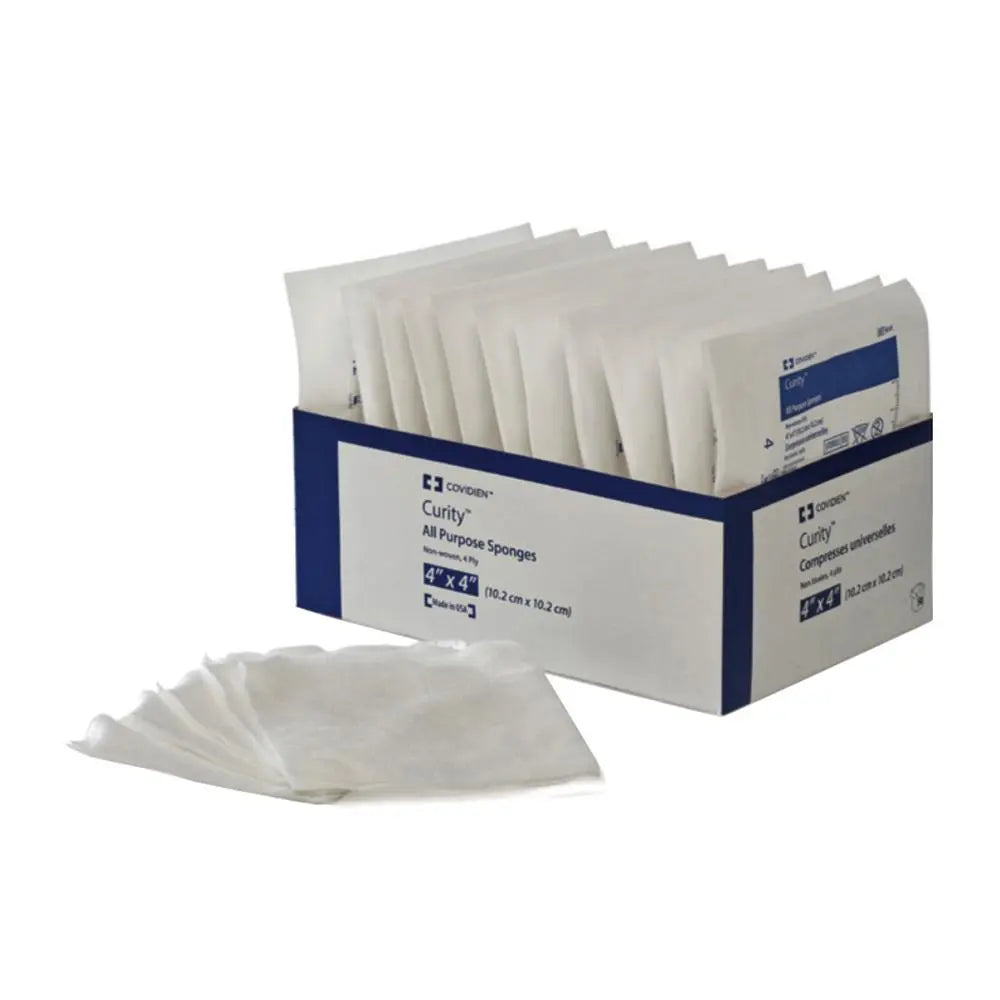 KND 8047 (CS/160)PK/10 CURITY PREMIUM NON-WOVEN ALL -PURPOSE GAUZE SPONGE 4PLY 4" X 4"