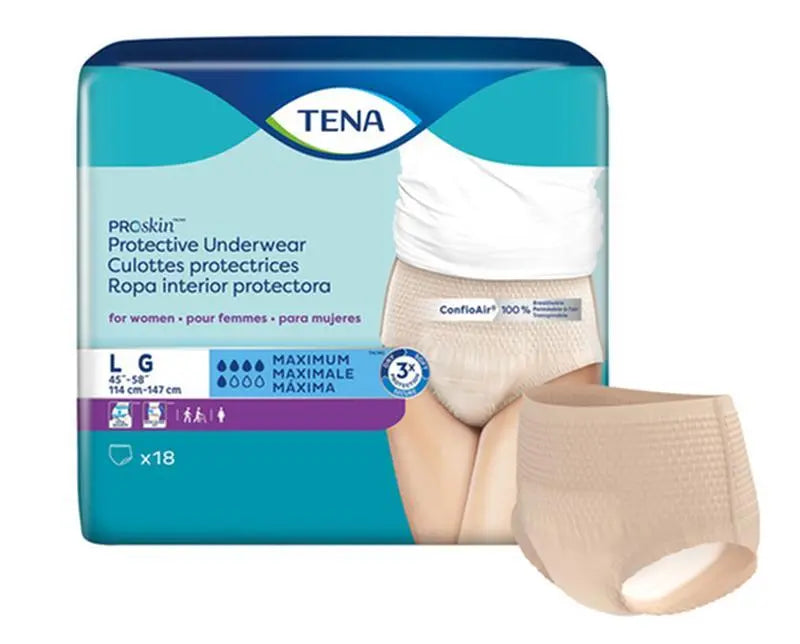 TENA® Proskin™ Protective Incontinence Underwear For Women, Maximum  Absorbency, Large