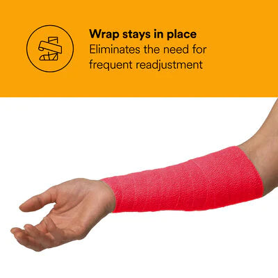 3M™ Coban™ Self-Adherent Wrap, 1583R, Red, 3 Inch x 5 Yards, each - Home Health Store Inc