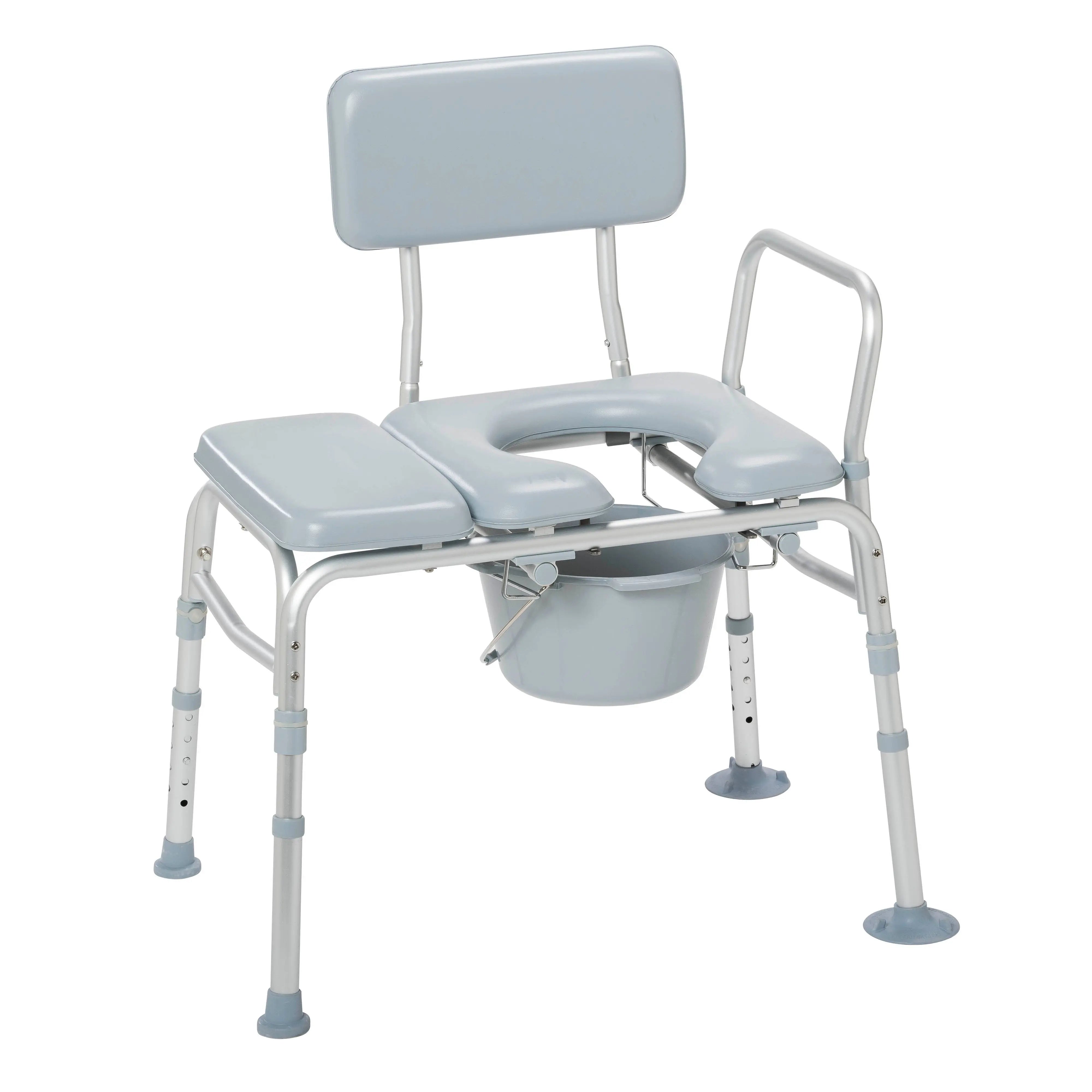 Padded Seat Transfer Bench with Commode Opening - Home Health Store Inc