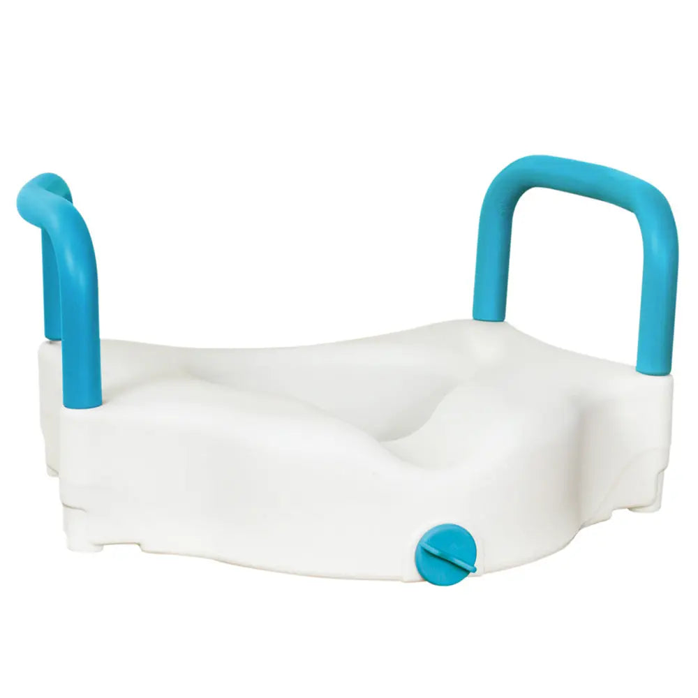 3-Way Raised Toilet Seat, White, 4" - Home Health Store Inc