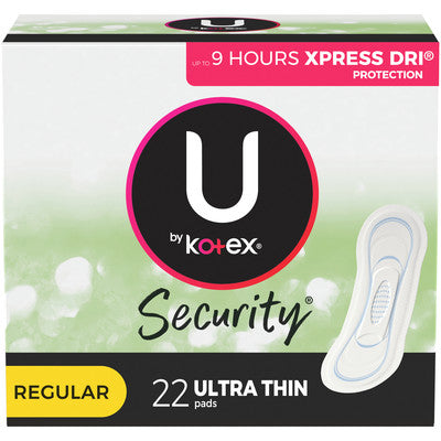 U by KOTEX® SECURITY* Ultra Thin Pads Regular NonWing