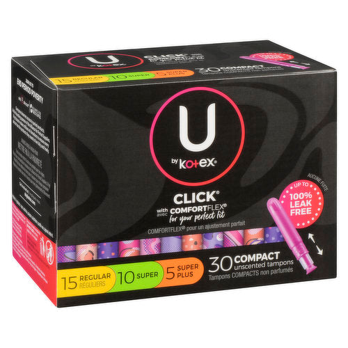 PKG/30 U by KOTEX® Click® Multi (R/S/S+) - Home Health Store Inc