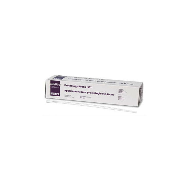 Proctology Swab 16", Non-Sterile, Large, Rayon Tipped, Plastic Shaft - Box Of 100
