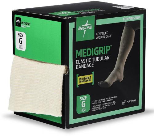 Medigrip LF Elasticated Tubular Bandage 12CM X 10M Roll, 1 Ea