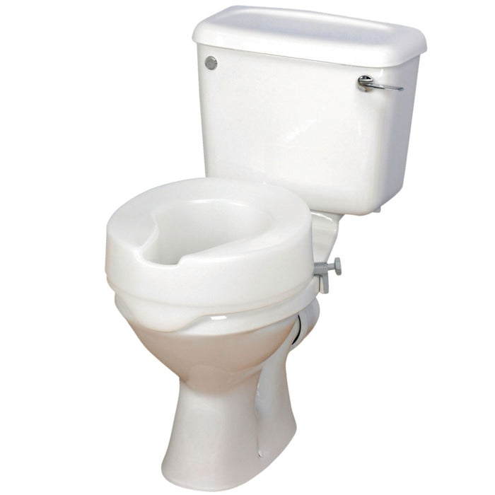Ashby Raised Toilet Seat, 100mm (4"), White