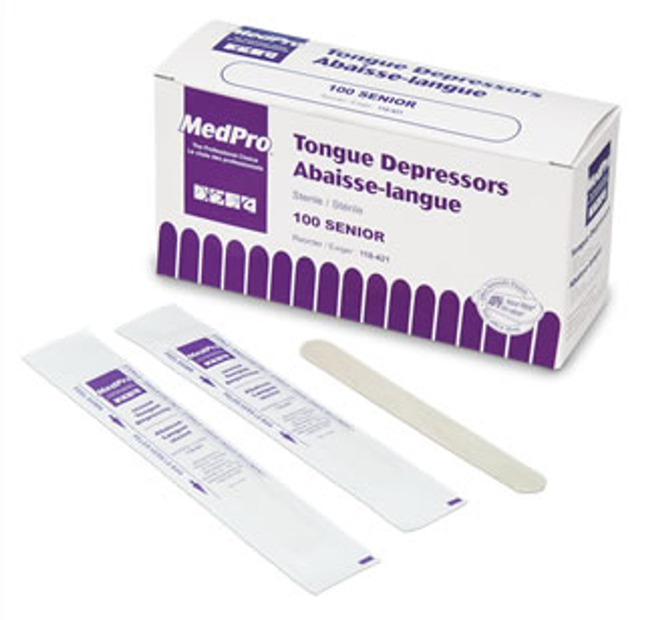 AMG MedPro Junior Wood Tongue Depressors Sterile - Box Of 100 - Home Health Store Inc