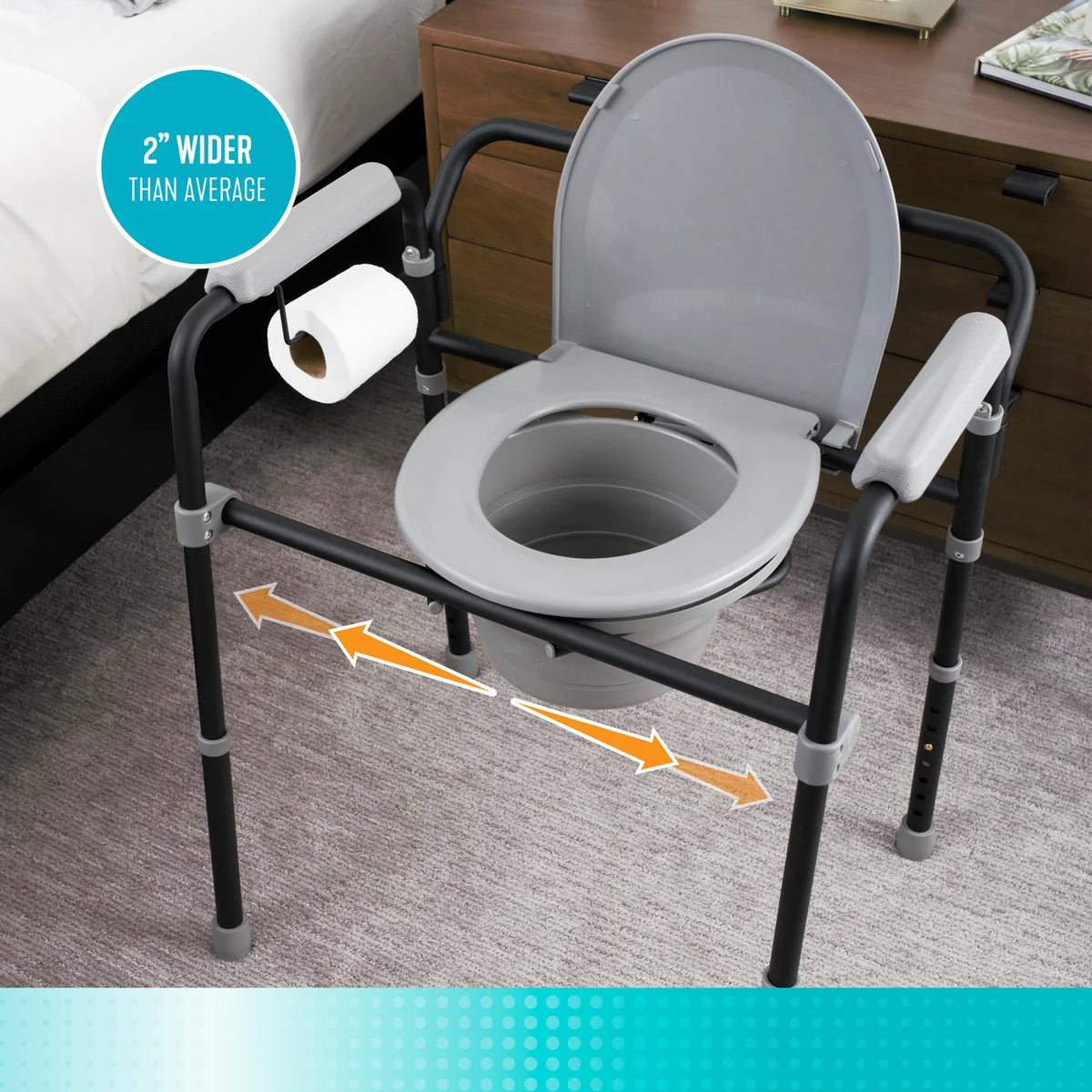 Stander Universal Bedside Folding Commode