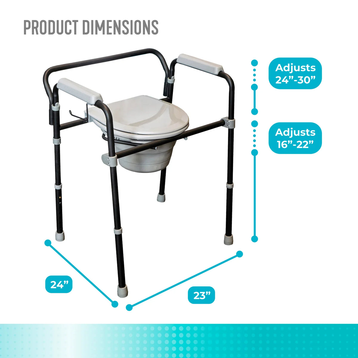 Stander Universal Bedside Folding Commode