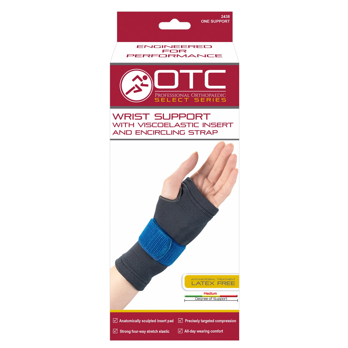 Wrist Support with Compression Gel Insert & Strap