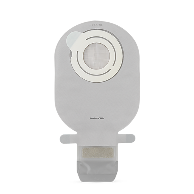 SenSura® Mio Flex Drainable Pouch with Easiclose WIDE-Outlet, Opaque with inspection window 10-1/4" (26cm), Flange 2" (50mm) - Box of 10