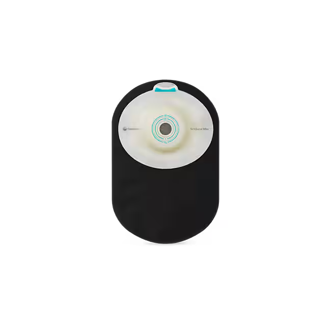 SenSura Mio Black Flat 1-Piece Closed Pouch