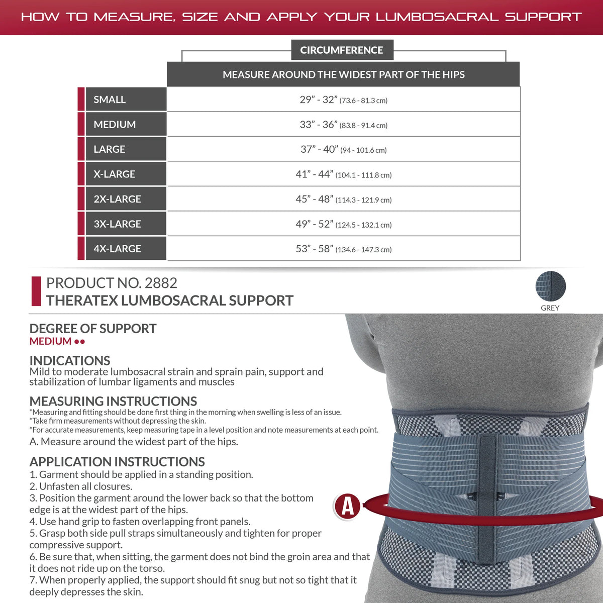 Theratex Lumbosacral Support
