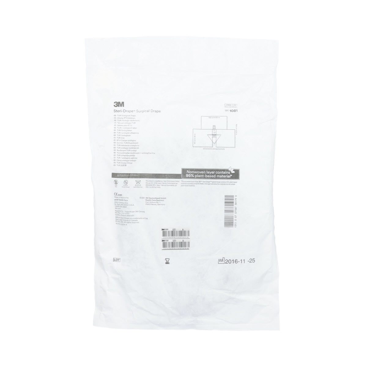 3M 1089 CS/80PK (PK/2)  DRAPE STERI UTILITY 57 X 66CM (NON-RETURNABLE)