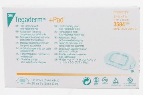 3M 3584 BX/50  DRESSING FILM N/ADH PAD 6 X 10CM