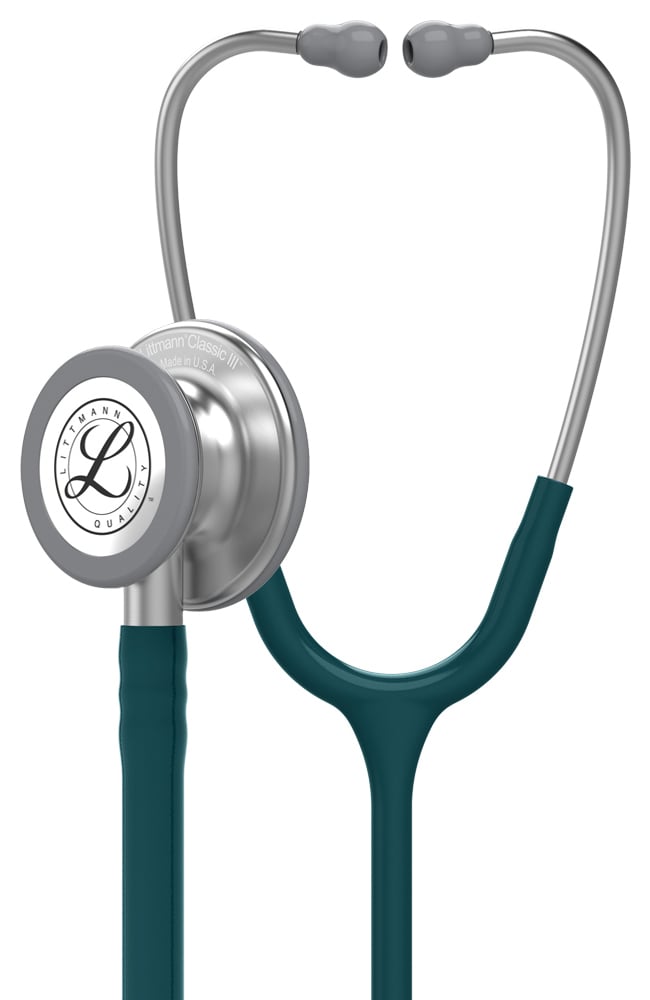 EA/1 LITTMANN CLASSIC III STETHOSCOPE 27" CARIBBEAN BLUE STANDARD FINISH ADULT/PEDIATRIC CHESTPIECE