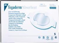 3M 90800 BX/5 TEGADERM ACRYLIC DRESSING SMALL OVAL CLEAR  3.75INX3IN(9.25CMX 7.6CM)