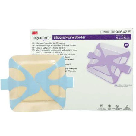 Pansement en mousse Tegaderm non adhésif 3,5 po X 3,5 po - Boîte de 10
