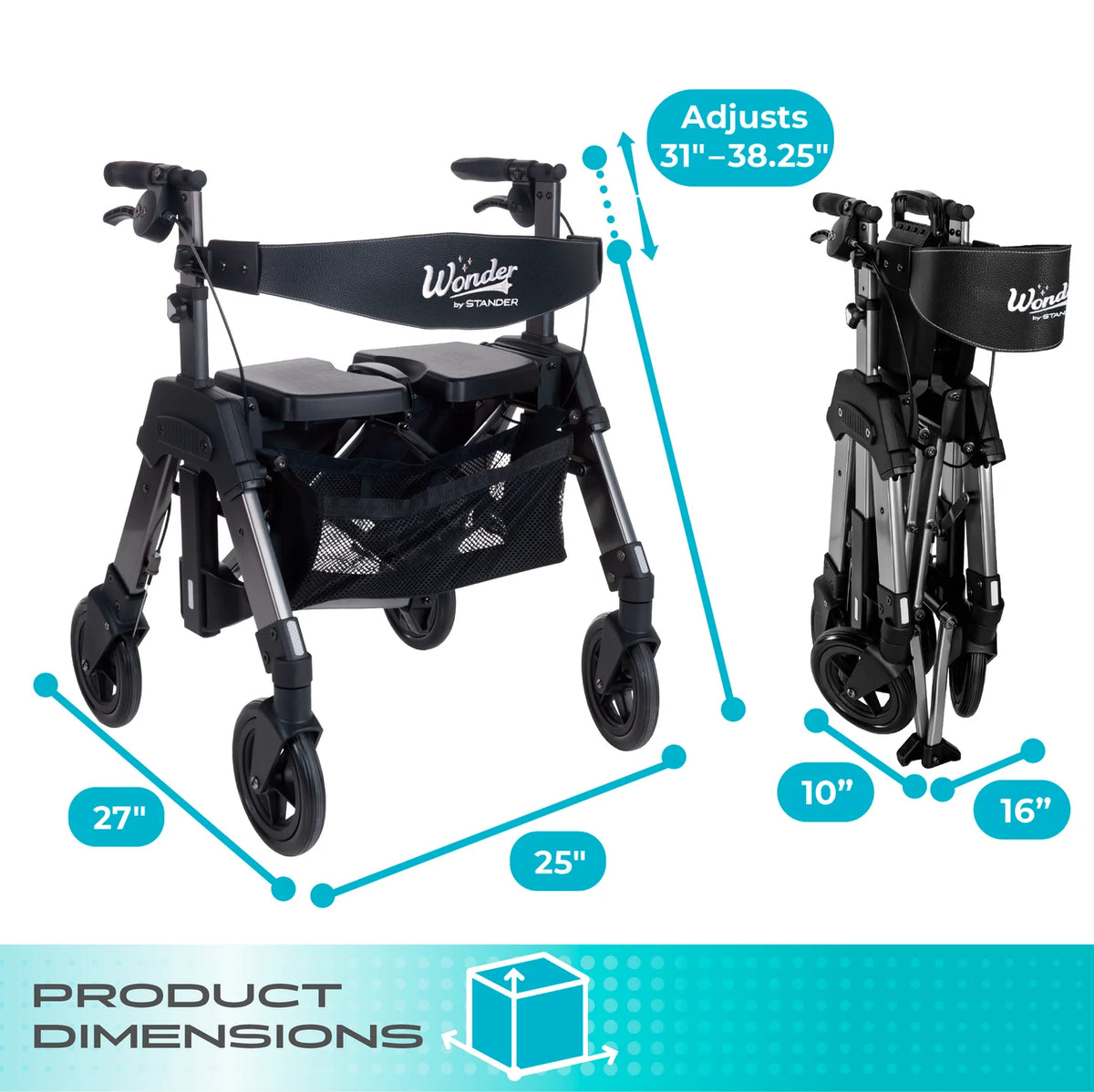 Wonder Rollator HD Bariatric Walker