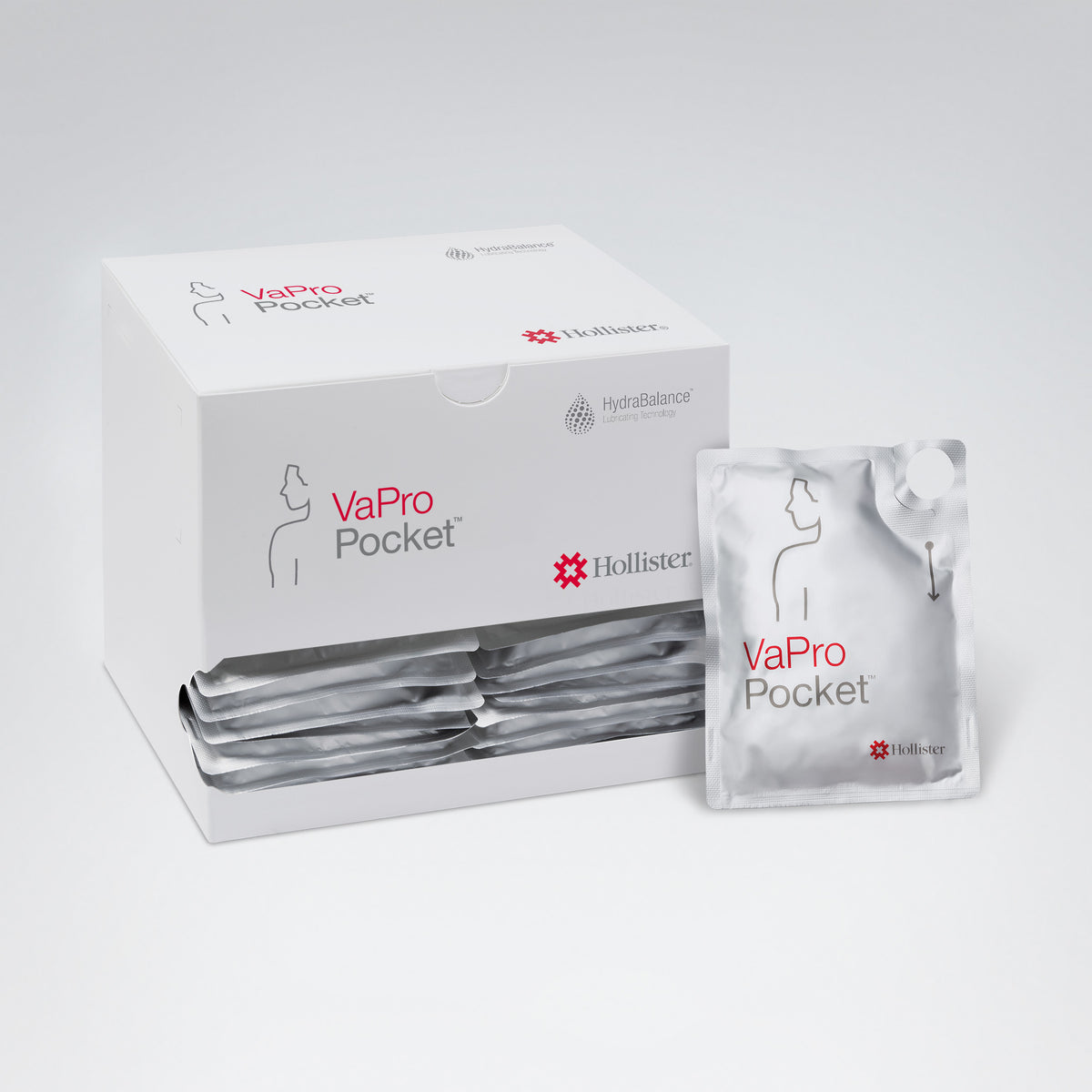 Vapro Pocket Hydrophilic Intermittent Catheters 16" - Box Of 30