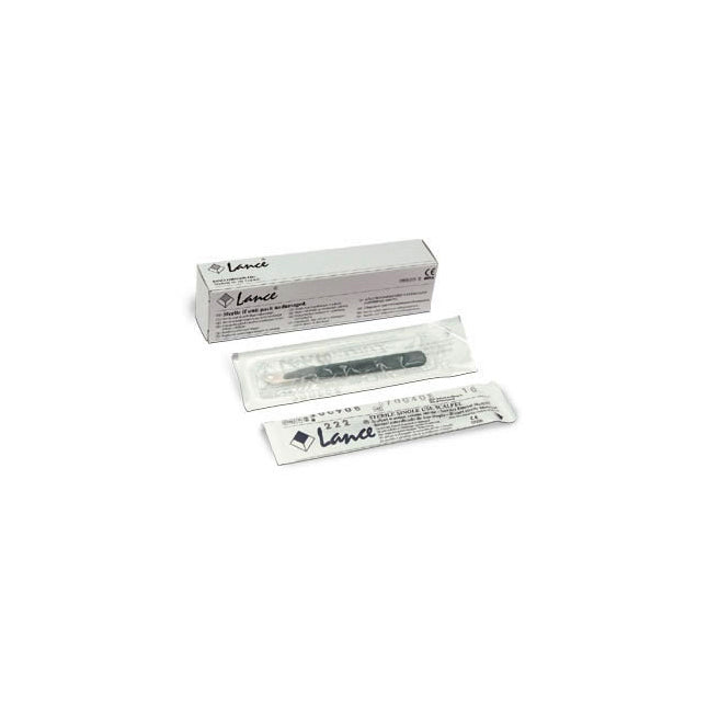 BX/10 LANCE SCALPEL #15 W/ PLASTIC HANDLE STERILE DISPOSABLE